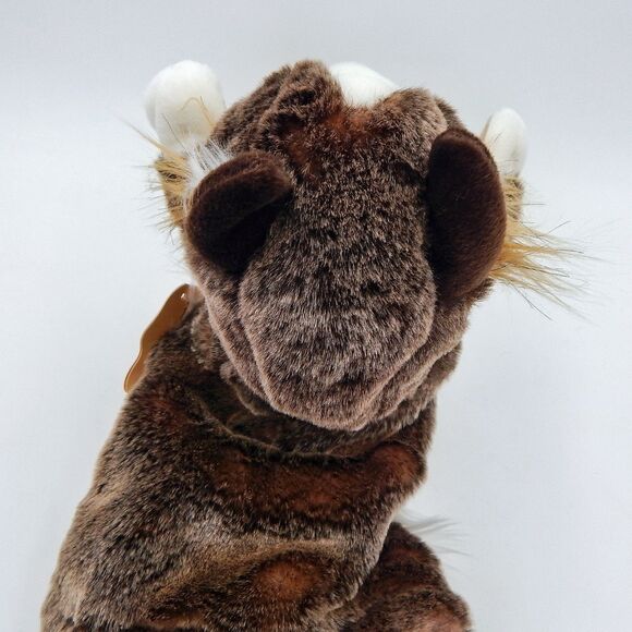 Folkmanis Cat Stage Puppet Retired Green Eyes Plush Fluffy White Brown 15 In Tag - Picture 5 of 10